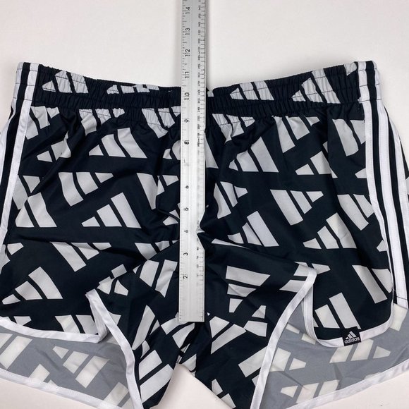 NEW Adidas Marathon 20 Celebration 4" Running Shorts Womens Large Black GM1585 - Picture 10 of 12